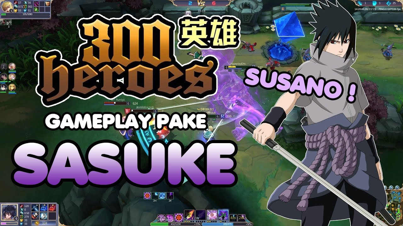 300 Heroes Moba Anime Gameplay Pake Sasuke Susano Amaterasu Youtube