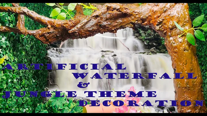 Artificial waterfall  & Jungle theme Ganpati decoration 2022