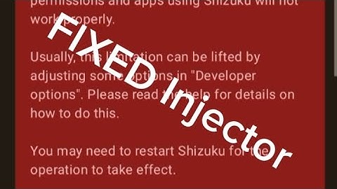 How to use injector with shizuku app, And Fix the Restricted adb permissions..2024 Working 💯