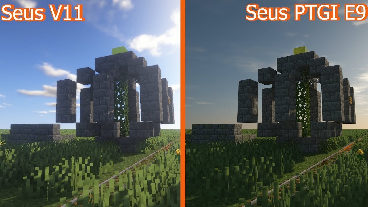 Minecraft Seus V11 Vs Seus Ptgi E9 Youtube