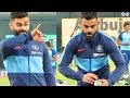 Virat kohli doing harbhajan singhs bowling action  funny cricket