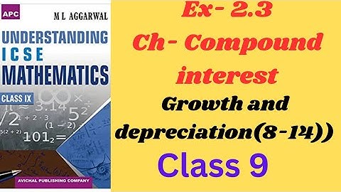 "ICSE Class 9 | Compound Interest | Ex 2.2ML Aggarwal | Understanding Mathematics"