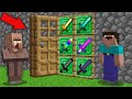 WHY DID VILLAGER HIDE THE CUPBOARD WITH SUPER SWORDS IN MINECRAFT ? 100% TROLLING TRAP !