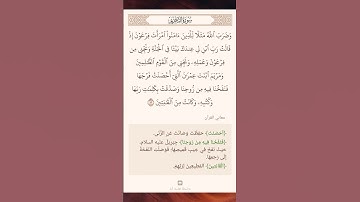 سورة التحريم أية (١٢)