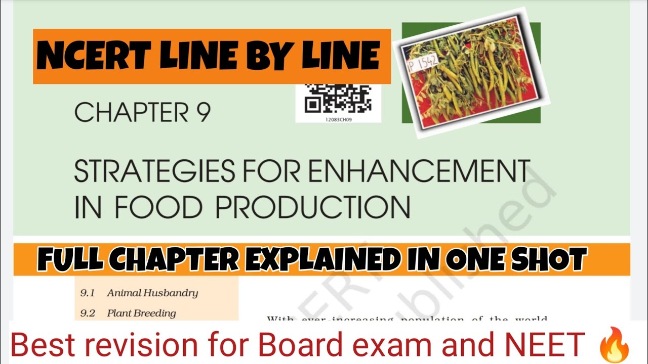 Stratagies For Enhancement In Food Production NCERT Line by Line Class 12 Chap 9 YouTube