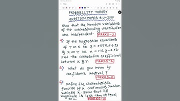 PROBABILITY THEORY BURDWAN UNIVERSITY PREVIOUS YEAR QUESTION PAPER - 2017