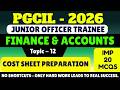 Cost Sheet Preparation MCQS | PGCIL Finance & Accounts 2026 | PGCIL Finance & Accounts MCQS PDF 2026