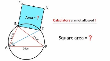 Can you find area of the Blue Square? | (Fun Geometry Problem) | #math #maths | #geometry