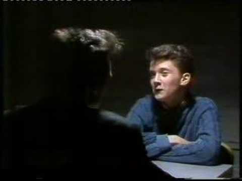 Morrissey interviewing playwright Shaun Duggan, 1987