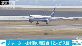体調不良で12人が入院　チャーター機4便の帰国者(20/02/07)