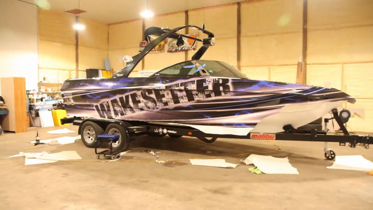 Burnsville Tintmasters Motorsports Malibu Boat Vinyl Wrap YouTube