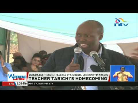 Video Peter Tabichi, world's best teacher greeted with a... - youtube