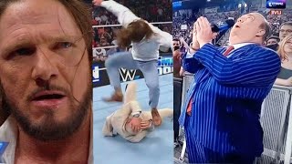 Aj Style hilarious attack Cody Rhodes 👿 Roman Reigns chants Paul Heyman cry