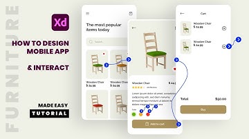 E Commerce App UI/UX Interaction in Adobe XD (Furniture Concept) - Speed Art