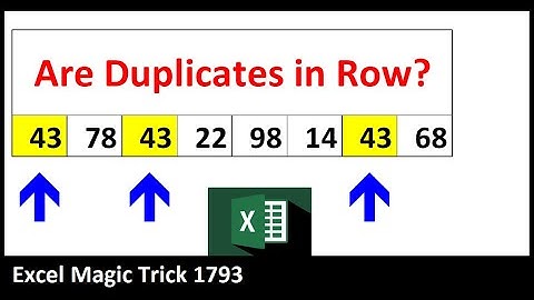 Duplicates in Row? Conditional Formatting, Counting and Logical Formula. Excel Magic Trick 1793