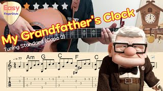🔴My Grandfather's Clock(Lyrics)-Fingerstyle Guitar Tutorial - Nursery Rhyme -Kids Songs 할아버지의 시계 통기타