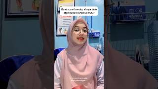 Buat susu formula, airnya dulu atau susunya dulu ya shorts viral