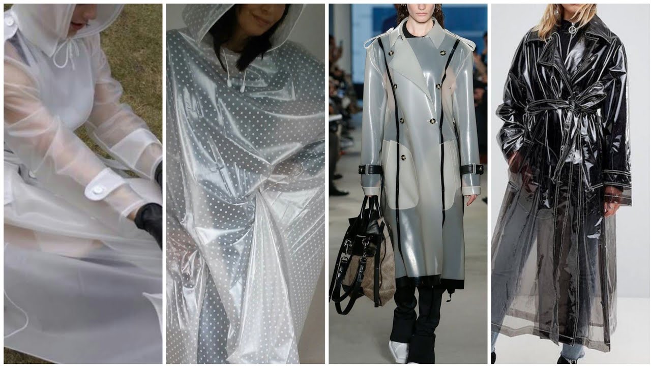highly running ideas for ladies of latex transparent coats design - YouTube