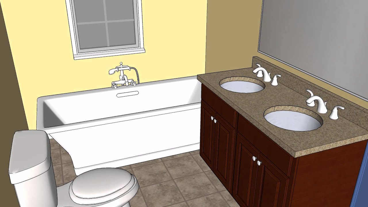 Franzen Bathroom Remodeling CAD Design Option 2 MasterCraft Kitchen
