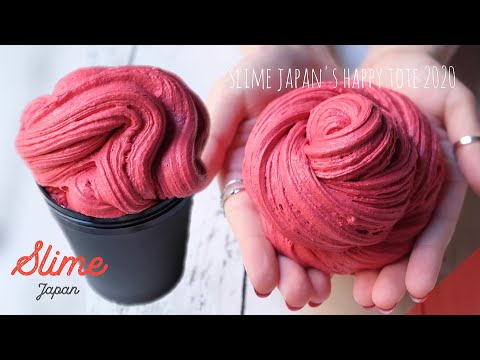 【ASMR】レッドベルベットアイスクリーム?❤️【スライムジャパン】〜福トート・その⑤〜 "Red velvet ice cream" snow butter slime -No talking-