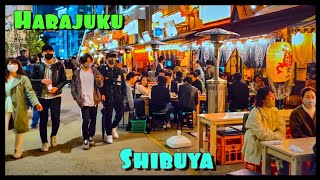 Shibuya and Harajuku, Tokyo's fashion Center ,evening walk【4K】