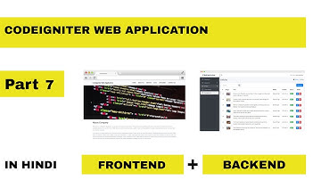 Codeigniter Web Application in Hindi - part 7