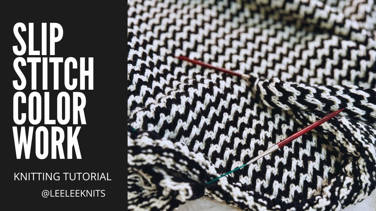 【KOOLOSET】Hand Paint Crossing Over Knit Knit Slip Stitch Mosaic Knitting Color Work - YouTube