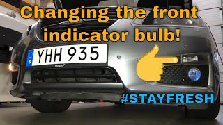 Changing the SAAB 2010 New Generation 9 5 Front Indicator Bulb - Quick Tip