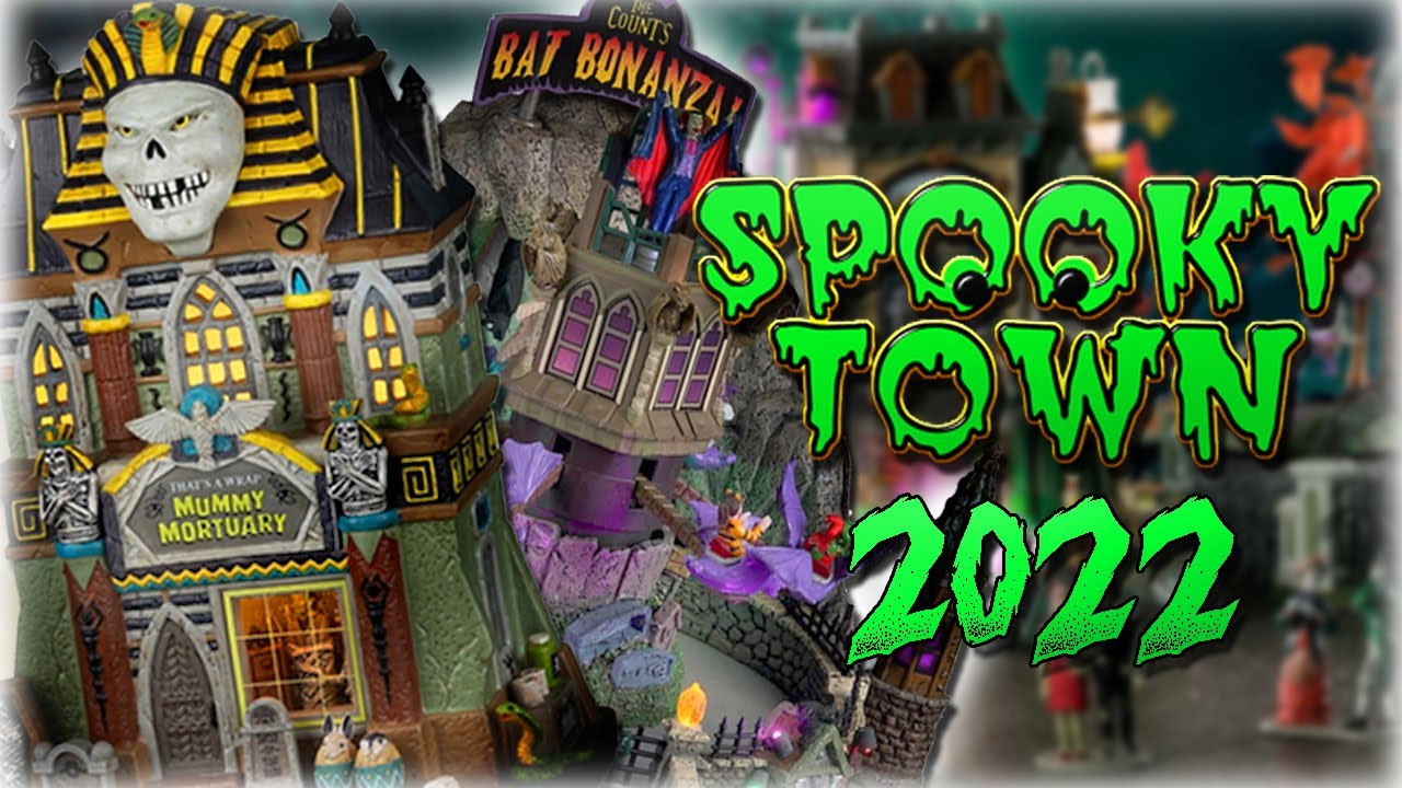 Lemax SPOOKY TOWN 2022 OVERVIEW | Best Buildings from 2022 Lineup - Spooky Town Village 2022