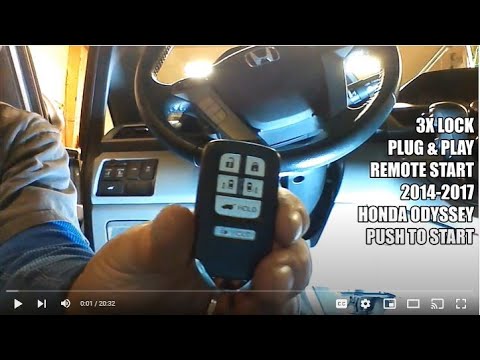 3X LOCK PLUG & PLAY REMOTE START 2O14-2017 HONDA ODYSSEY PUSH TO START, PTS