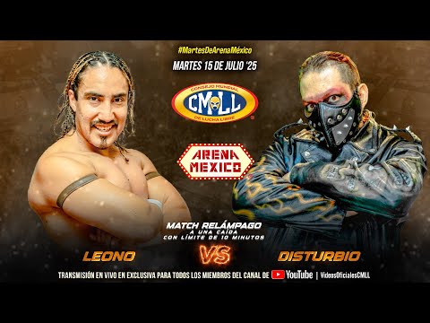 CMLL HIGHLIGHTS JULY 15 2025 LEONO VS DISTURBIO IN A LIGHTNING MATCH
