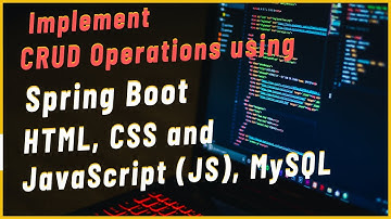 CRUD Operations using Spring Boot , HTML, CSS, and Javascript  | Student Management System project