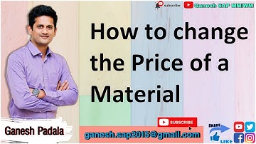Hoe wijzig ik de materiaalprijs in SAP? SAP MM-video