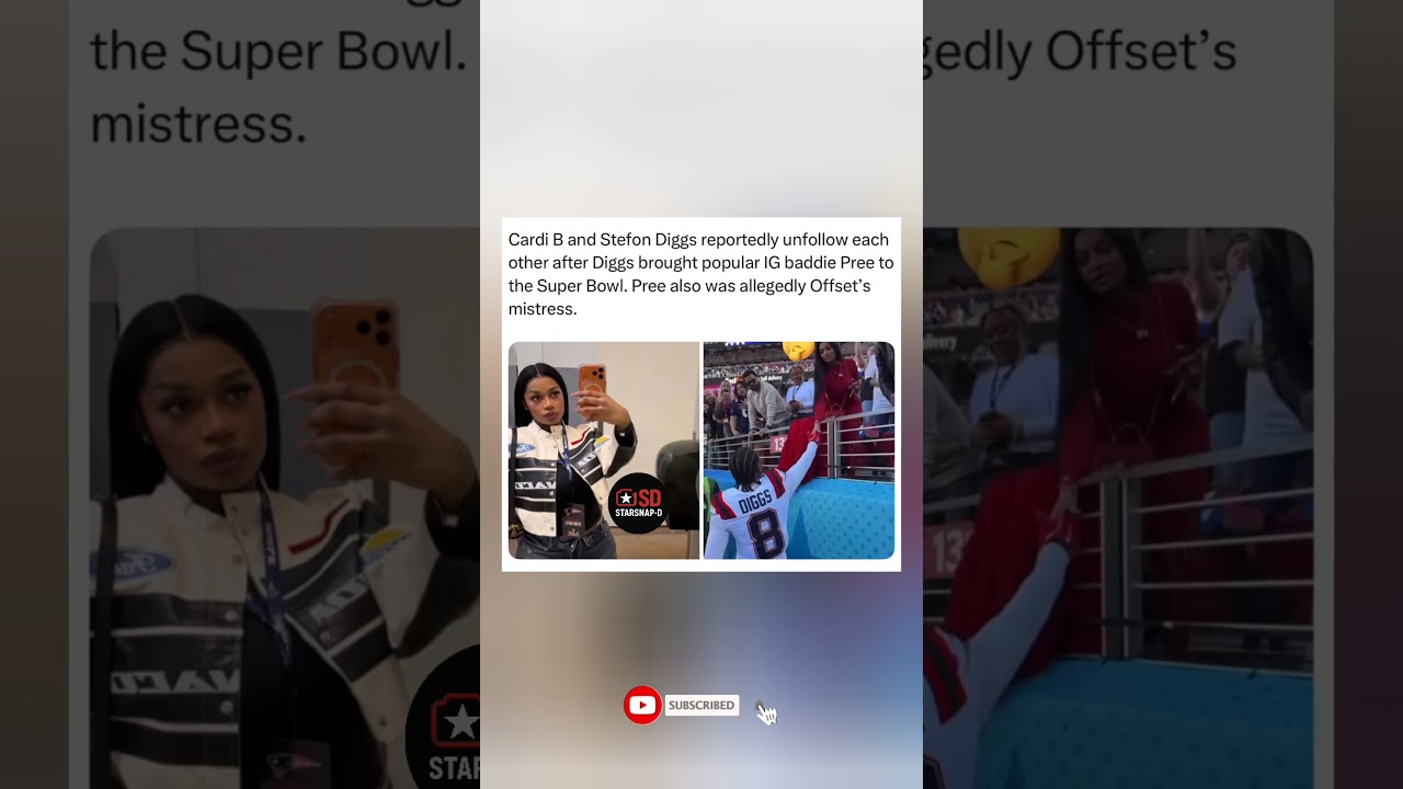 🔥Did Stefon Diggs & Cardi B UNFOLLOW Over Super Bowl Drama? 