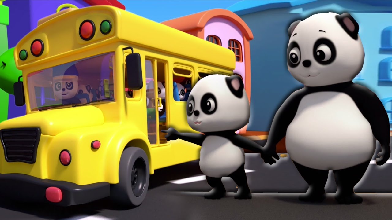 ล้อบนรถบัส | เด็กบ๊องเก็บ | เบ้าแพนด้าเพลง | 3D Rhymes | Baby Bao Panda | The Wheels On The Bus Song