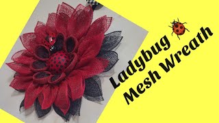 Ladybug Wreath Mesh Tutorial DIY Craft summer Decor Crafting With Ollie