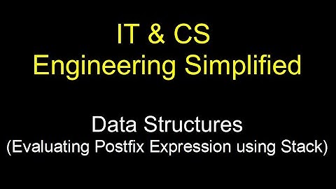 Evaluating Postfix Expression using Stack  || IT and CS Engineering Simplified