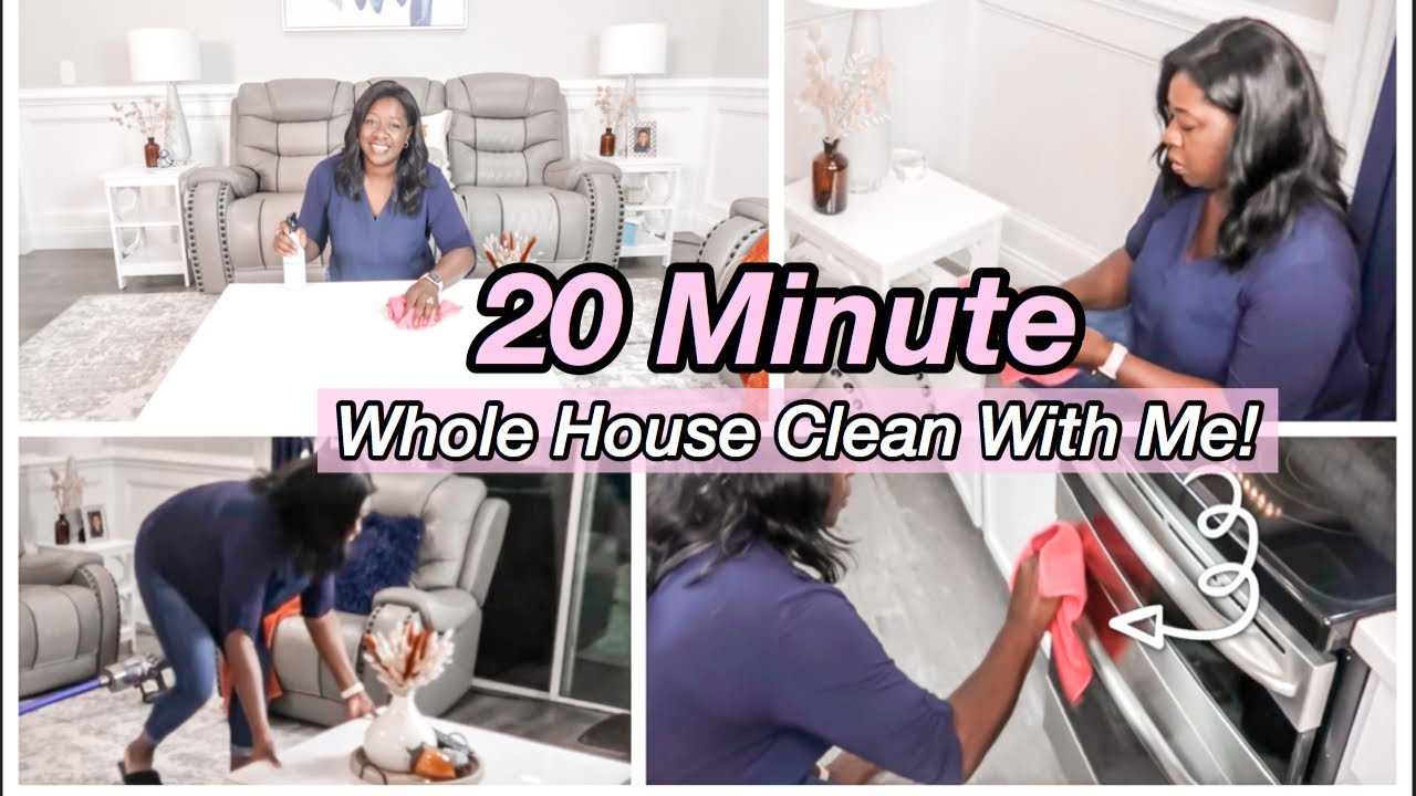 20 MINUTE ULTIMATE WHOLE HOUSE CLEAN WITH ME | LAUNDRY MOTIVATION - YouTube