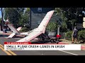 Plane crashes into Northern California neighborhood, knocks out power