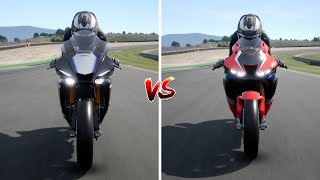 Yamaha YZF R1M 2020 VS Honda CBR 1000RRR 2020 || One On One Battle || Speed Drag Lap Acceleration ||