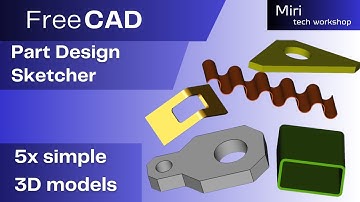 FreeCAD 5 simple 3D models, part 28