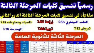 رسميا تنسيق كليات المرحلة التالتة دور تاني علمي وادبي2021,افضل كليات ومعاهد باقية للمرحلة الثالثة عل