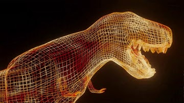Wire frame T-Rex Transition | Made with Blender 2.8 (EEVEE)