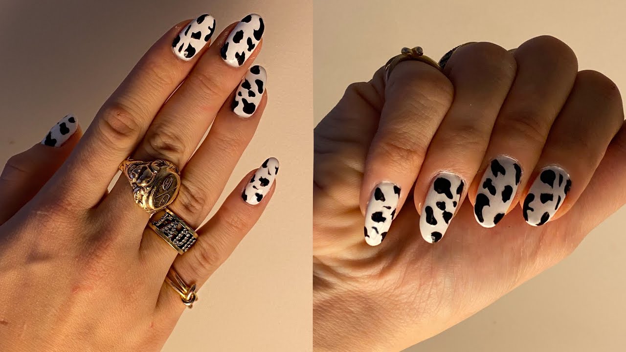 2. Cute Brown Cow Nail Art - wide 1