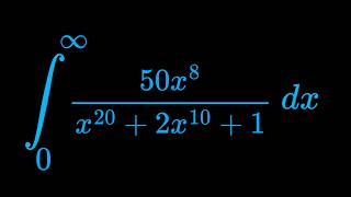 Monster Integral of 50x^8/x^20+2x^10+1 dx from 0 to infinity