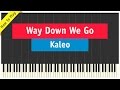 Kaleo - Way Down We Go - Piano Cover (How To Play Tutorial)