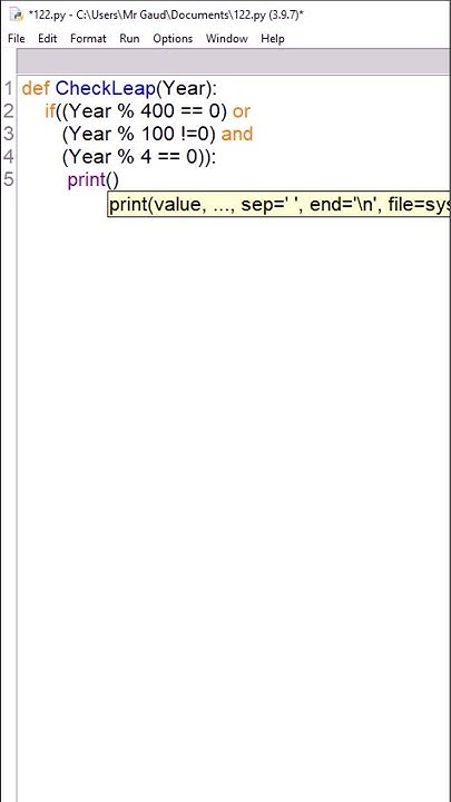 Write Code to Check Leap Year!! | Python script to check leap year ...