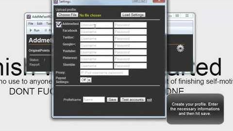 Addmefast Bot - Generate points 100% Working 21.21.2012