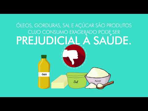 Alimentos processados e óleo, gordura, sal e açúcar