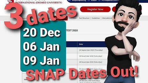 SNAP Form Out. Can be taken Twice! When to give SNAP exam. How to choose dates out of Three.